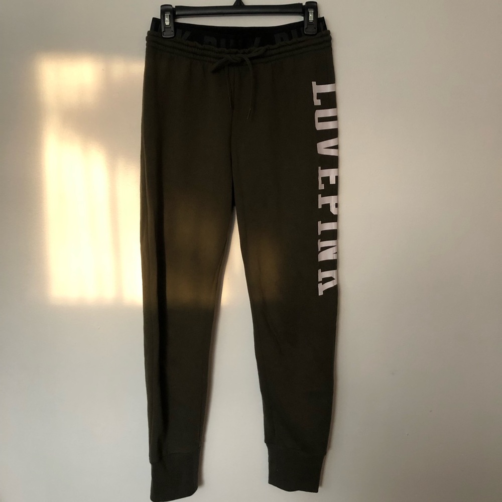 Victoria’s Secret Pink, olive joggers